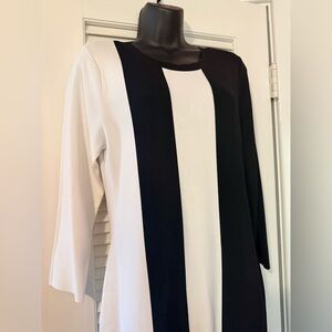 Emerald Black and White Dress NWT